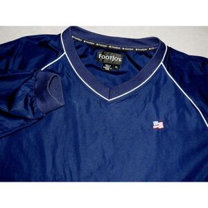 FootJoy Light Weight Navy Blue Pull Over Windbreaker Golf Jacket Men's‎ XL